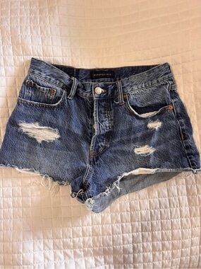 Aeropostale Y2K Distressed Denim Women's Shorts in Dark Blue